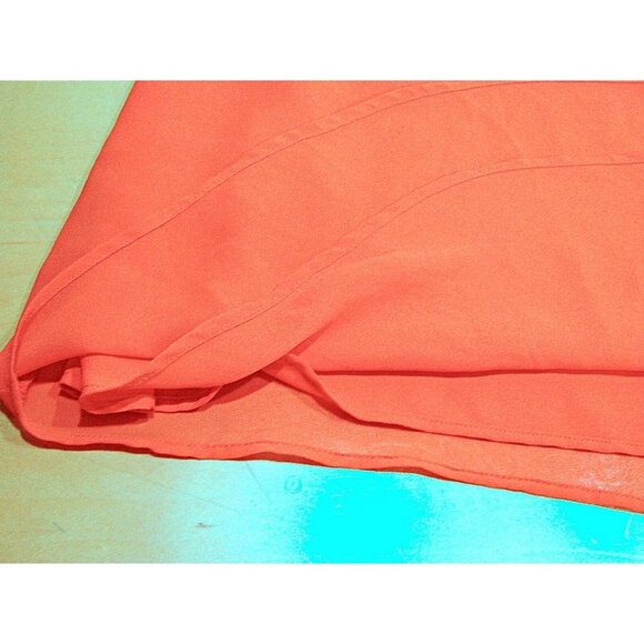 Torrid Bright Coral Orange Zipper Front Thin Strap Tank Top Flare Bottom Sz 0 L - Picture 9 of 12